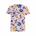 thumbnail image 4 of Pisexur Hauts pour Femmes Blouses Décontractées Mode Été Imprimé Manches Courtes Col Rond, Multicolore, 5TG, 4 of 4