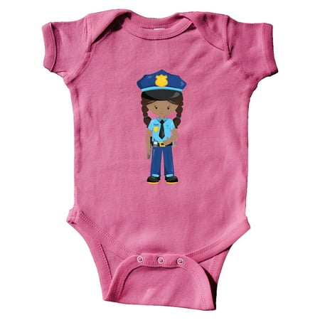 

Inktastic African American Girl Police Girl Police Uniform Gift Baby Girl Bodysuit