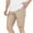Khaki, variant on Turilly Plus Size Shorts for Men Casual Pure Color Outdoors Pocket Beach Leather Trousers Trouser Cargo Shorts Pant
