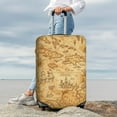 thumbnail image 3 of Lsque Old Vintage Map Of Sea Printed Luggage Cover, Travel Luggage Protector,Scratch and Dirt Resistant, Fits 18-32 Inch Luggage - Small, 3 of 9
