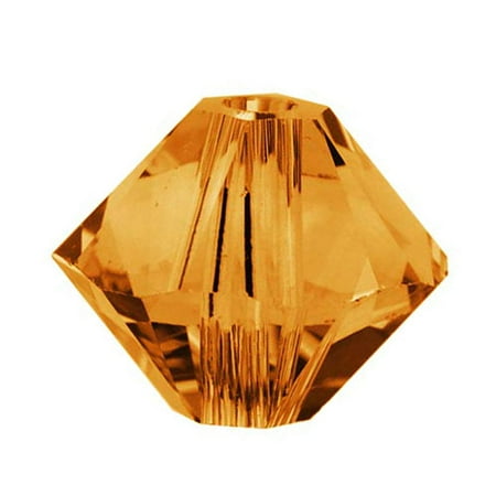 Topaz Swarovski Crystal Beads - Swarovski Crystal, #5328 Bicone Beads 3mm, 25 Pieces, Topaz