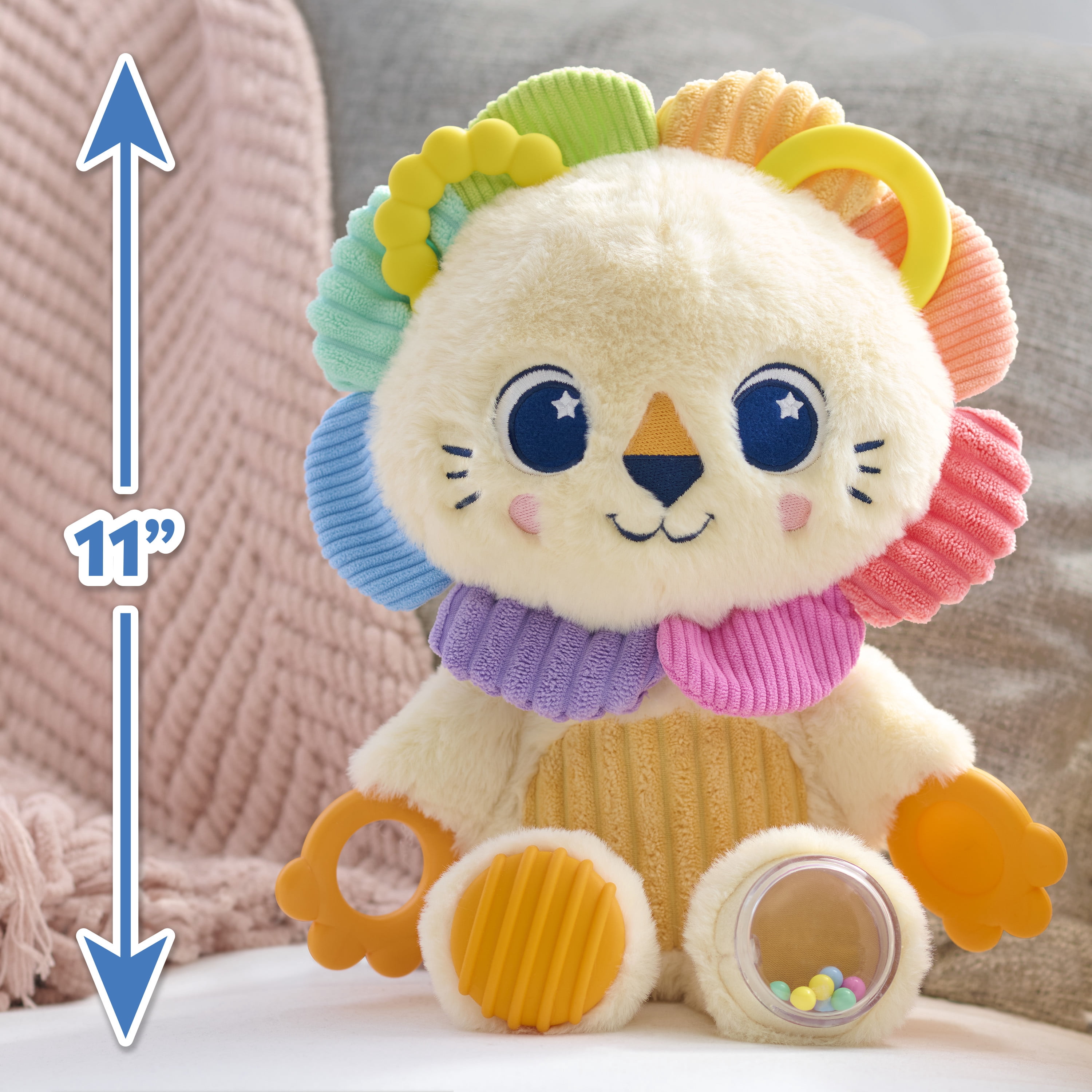 Playskool Sensory Pal Lion Plush Interactive Stuffed Animal with Motion, Kids Ages 9 Months and up