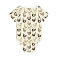 thumbnail image 2 of Daiia Chicken Cartoon Printed Unisex-Baby Short Sleeve Onesies Bodysuits Baby Climbing Clothes Soft and Comfortable Romper with Expandable Shoulder Design-12 Months, 2 of 8