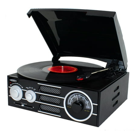 Jensen 3-Speed Stereo Turntable with AM/FM Stereo (Best Turntable Under 300 2019)