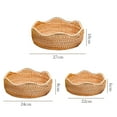 thumbnail image 2 of Frogued Rattan Woven Storage Basket, 2 of 8