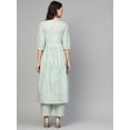 thumbnail image 5 of Idalia Sky Blue Printed Flared Kurta Set, 5 of 5