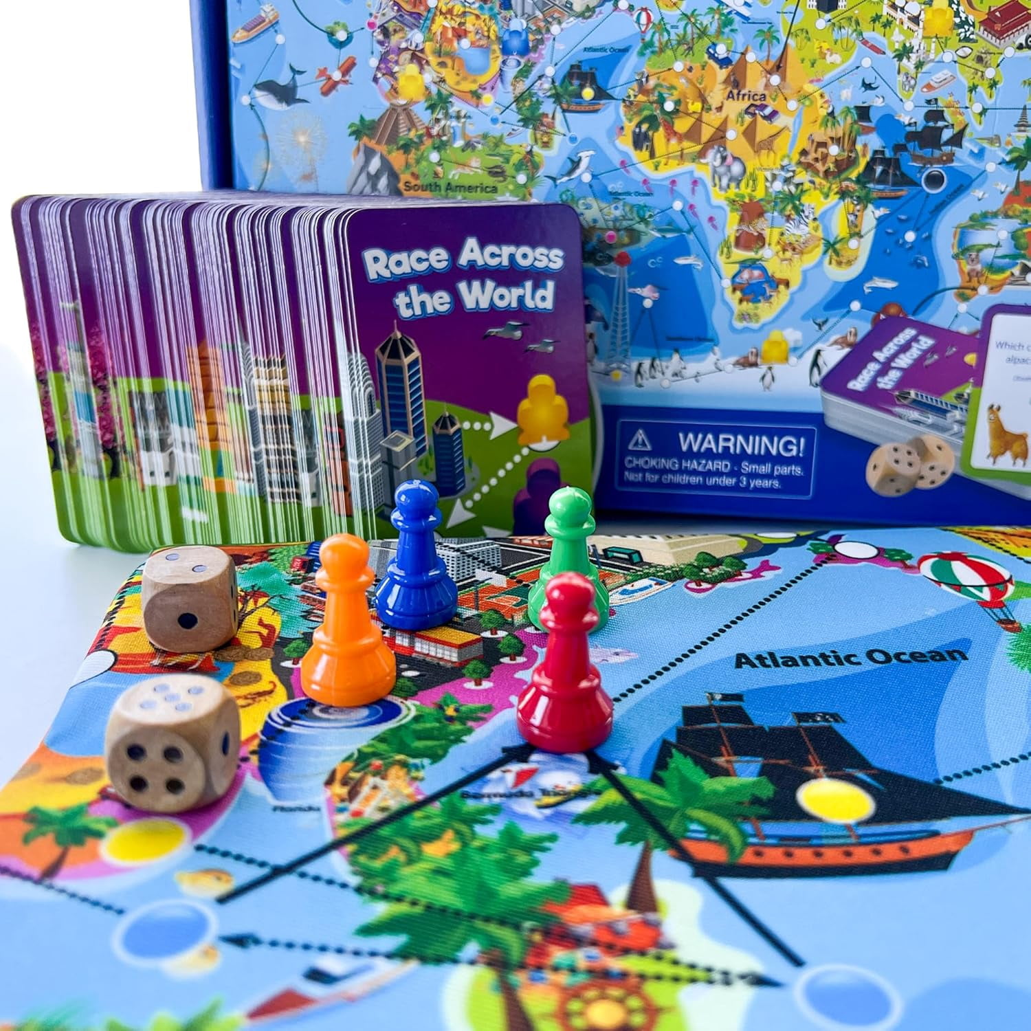QUOKKA Geography Board Game for Kids 8-12 - World Learning Family Game for Teens and Adults - Play Indoor & Outdoor
