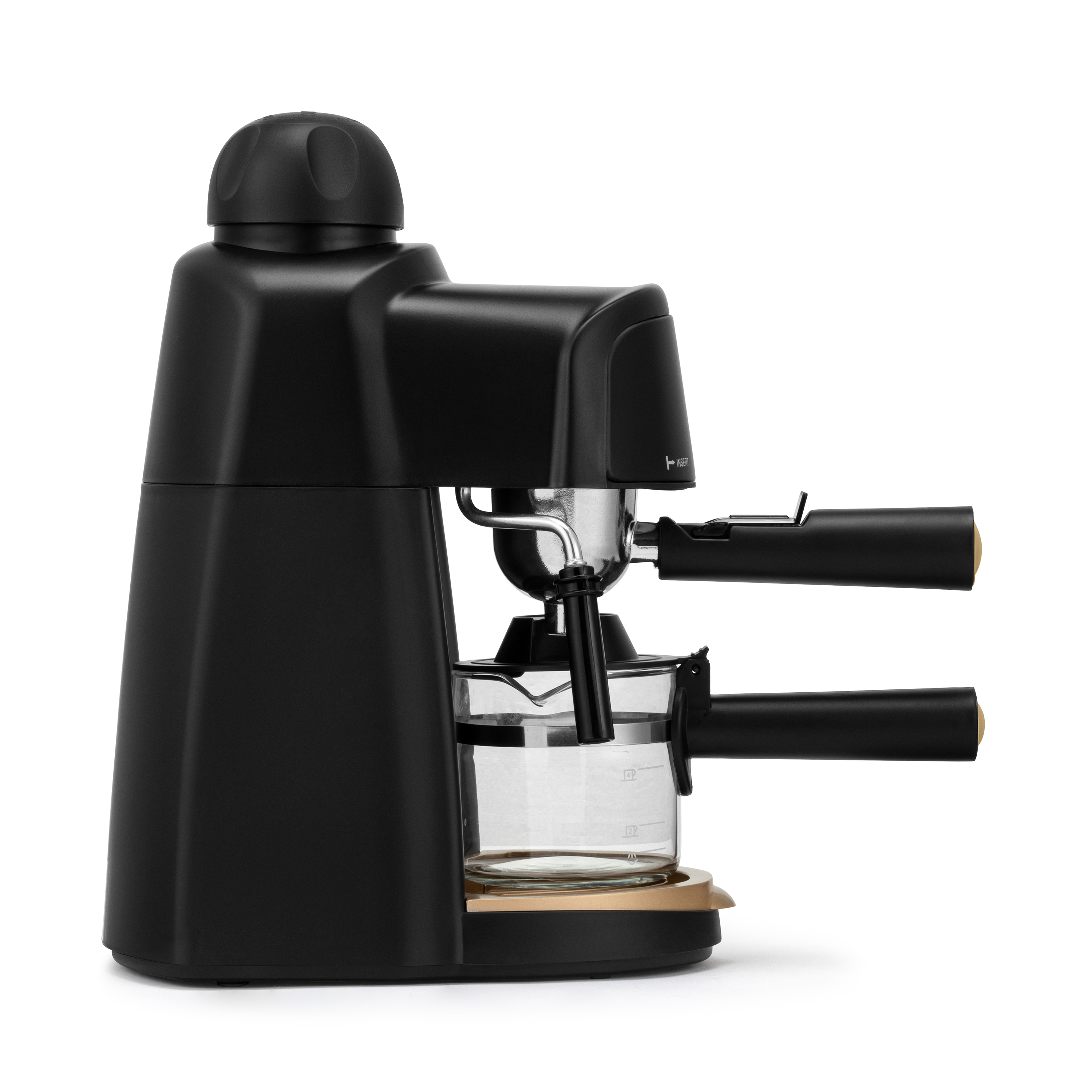 Collezioni Black and Gold Espresso Maker - New