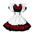 thumbnail image 3 of LOVZFMLL Robe de Soubrette de Festival de Bière pour Femme, Mode, Unie, Décontractée, à Manches Longues, à Col Rond, Rouge, 2TG, 3 of 3