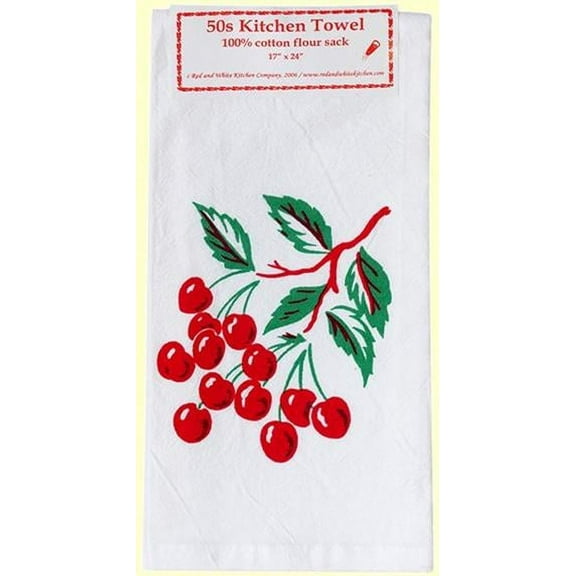 24.00In Cherry Flour Sack, Cotton, 100% Cotton Fruit Retro Suumer Vl15