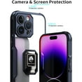 thumbnail image 2 of Feishell Clear Cover for iPhone 12 Pro Max,with Ring Holder,Drop Protection Built-in Metal Plate Support Magnetic Car Mount Soft TPU Bumper Frame Transprent Premium Acrylic Slim Phone Case,Red, 2 of 11