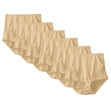 NY Lingerie 6 Pack Nude Tummy Control Panties high Waist