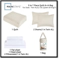 thumbnail image 4 of Mainstays All in One Lightweight Quilt Set and Sheet Set -5 Piece, Twin/Twin-XL, Beige, 4 of 16