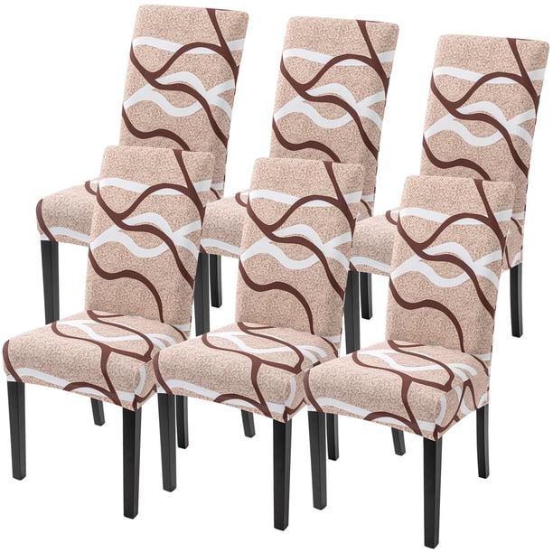 Fundas para Sillas de Comedor SearchI Juego de 6 en Spandex Caqui