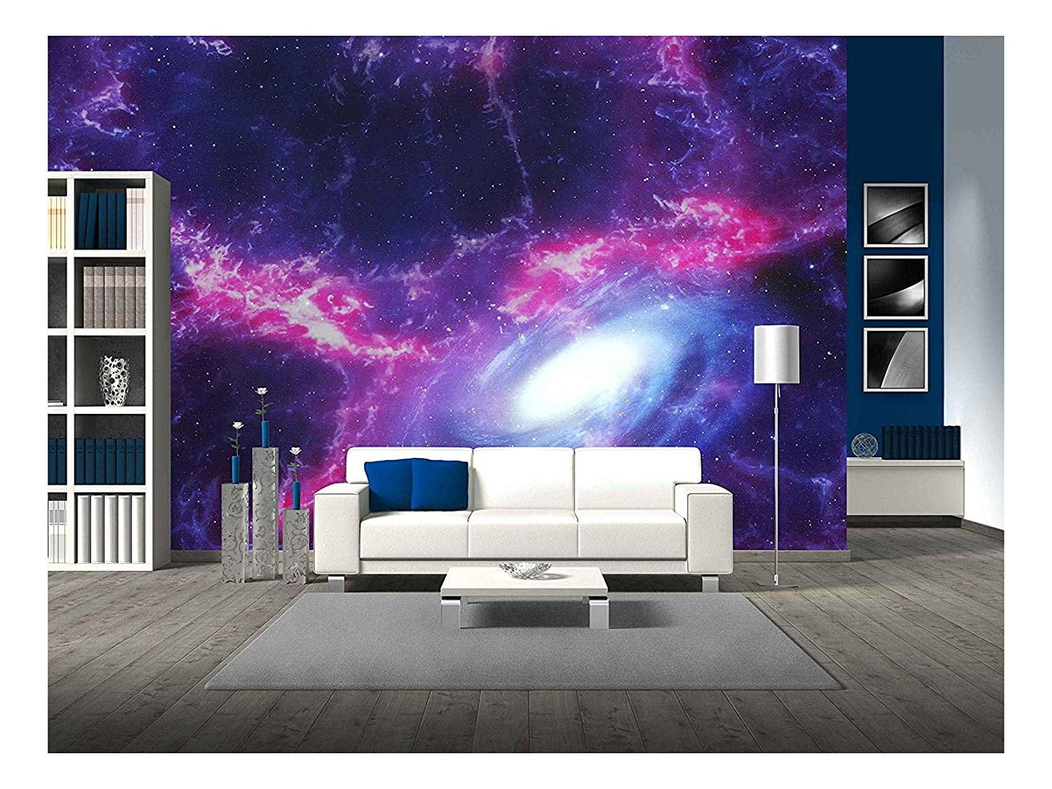 Wall26 Space background with nebula and galaxy - Removable Wall Mural