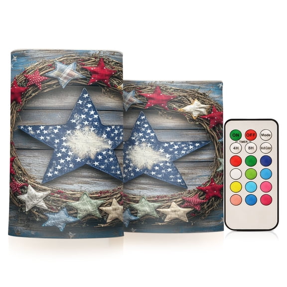 BZSMCE Flameless Candles LED Lights Design Stars Pattern Creativity Battery Candles