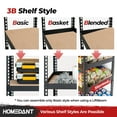 thumbnail image 5 of HOMEDANT Garage Shelving Units 5-Tier Metal Storage Shelves, 47.7"W x 18.2"D x 71.3"H, with Accessories, 5 of 11