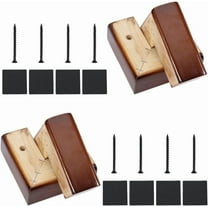 4pcs Solid Wood Sofa Furniture Legs L Shape Replacement Legs Moccasin 119x119x47mm