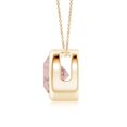 thumbnail image 2 of Angara Collier en Morganite Naturelle - Pendentif Solitaire Rond avec Lunette de 1,65 ct en Or Jaune 14K pour Femmes, 2 of 8