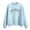 Blue, variant on WEAIXIMIUNG Camo Sweatshirt Crewneck Autumn Winter O Neck Solid Color Prints Long Sleeve Pullover Sweatshirt