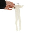 thumbnail image 5 of Unique Bargains 1 Pc Solid Bow Long Ribbon Hair Elastic Band Beige, 5 of 5
