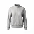 thumbnail image 4 of cocolona Womens Full Zip Workout Jackets Collared Trendy Casual Solid Color Sport Sweatshirts Lightweight Running Fall Tops, 4 of 8
