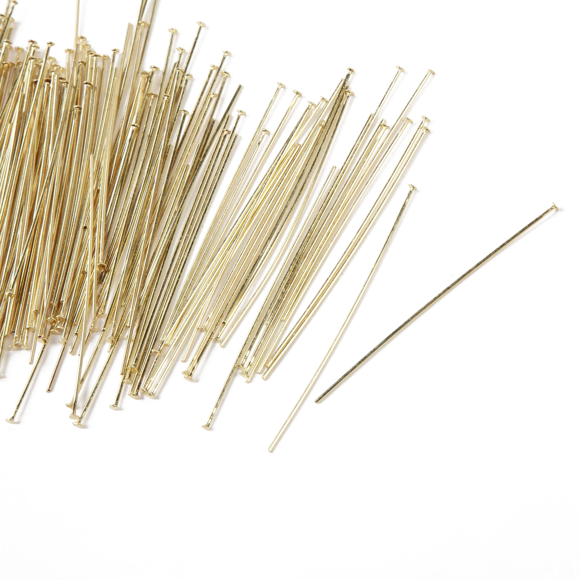 Cousin DIY Polished Metal Gold Head Pin Bulk Pack, 2 in x 5 mm Head, 315 Piece, Straight