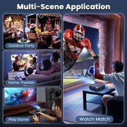 FUDONI Projector with WiFi and Bluetooth, Native 1080P Outdoor Movie Projectors 4k Supported, Highlight Portable Home Theater Projector Max 300
