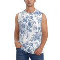 thumbnail image 2 of Fotbe Men's Rose Flowers Print Men's Sleeveless Muscle Tank Tops Casual T-Shirts for Gym Workout Beach-Medium, 2 of 8