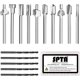 thumbnail image 1 of 15Pcs Rotary Burrs HSS Milling Bits Wood Milling Cutter Woodworking Router Bits, 1 of 5