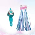thumbnail image 2 of BESTONZON 2Pcs Children Bike Grips Tassels with 1PC Bell Set Scooter Ribbons Handlebar Weave Streamers Bike Accessories (Blue Tassels and Red Bell), 2 of 4