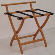 Wooden Mallet WallSaver? Luggage Rack-Color:Black,Finish:Medium Oak