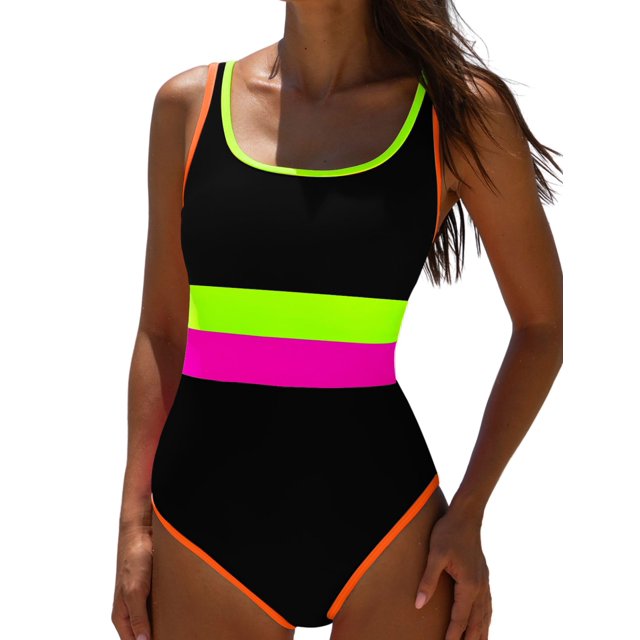 Traje de baño de una pieza popvil 2025 Tummy Control para mujer