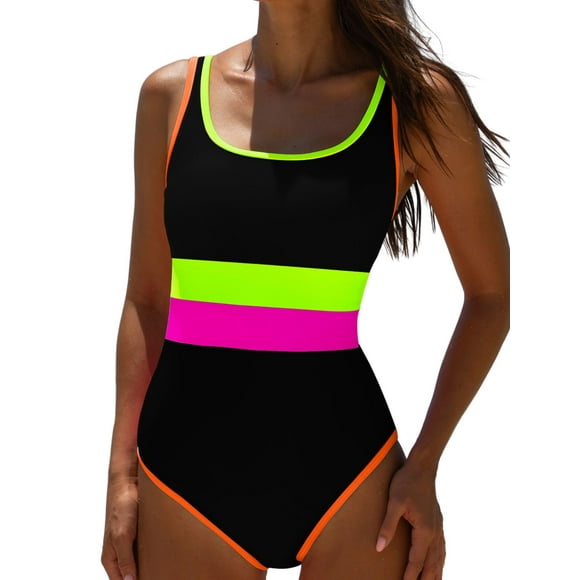 Traje de baño de una pieza popvil 2025 Tummy Control para mujer