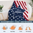 thumbnail image 6 of Yibo Living Patriotic Throw Blanket Baby Small 4th of July Memorial Day Fourth of July American Flag Blanket for Swaddle Toddler Pet Veteran Day Stars and Stripes Red White Blue Blanket, 6 of 6