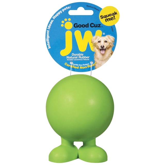 Juguete Perro Pelota JW Good Cuz Mediana Con Chifle