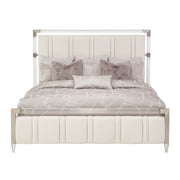 Penthouse Queen Short Panel Bed - Frosted Linen