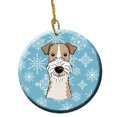 thumbnail image 1 of Snowflake Wire Haired Fox Terrier Ceramic Ornament, 1 of 1