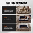 thumbnail image 5 of Fire Pit Ring Square 42x42 in Outer Steel Liner DIY Campfire Ring Firepit, 5 of 7