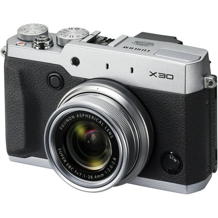Fujifilm X30 Wi-Fi Digital Camera (Silver) 12MP, 4x Manual Zoom Lens, Viewfinder, 3.0 Tilting LCD, Pop-Up