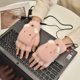 thumbnail image 1 of Guantes calefactables USB Little Bear para mujer y hombre, guantes de invierno cálidos para portátil (rosa), calentadores de manos sin dedos con calefacción total y parcial, 1 of 4