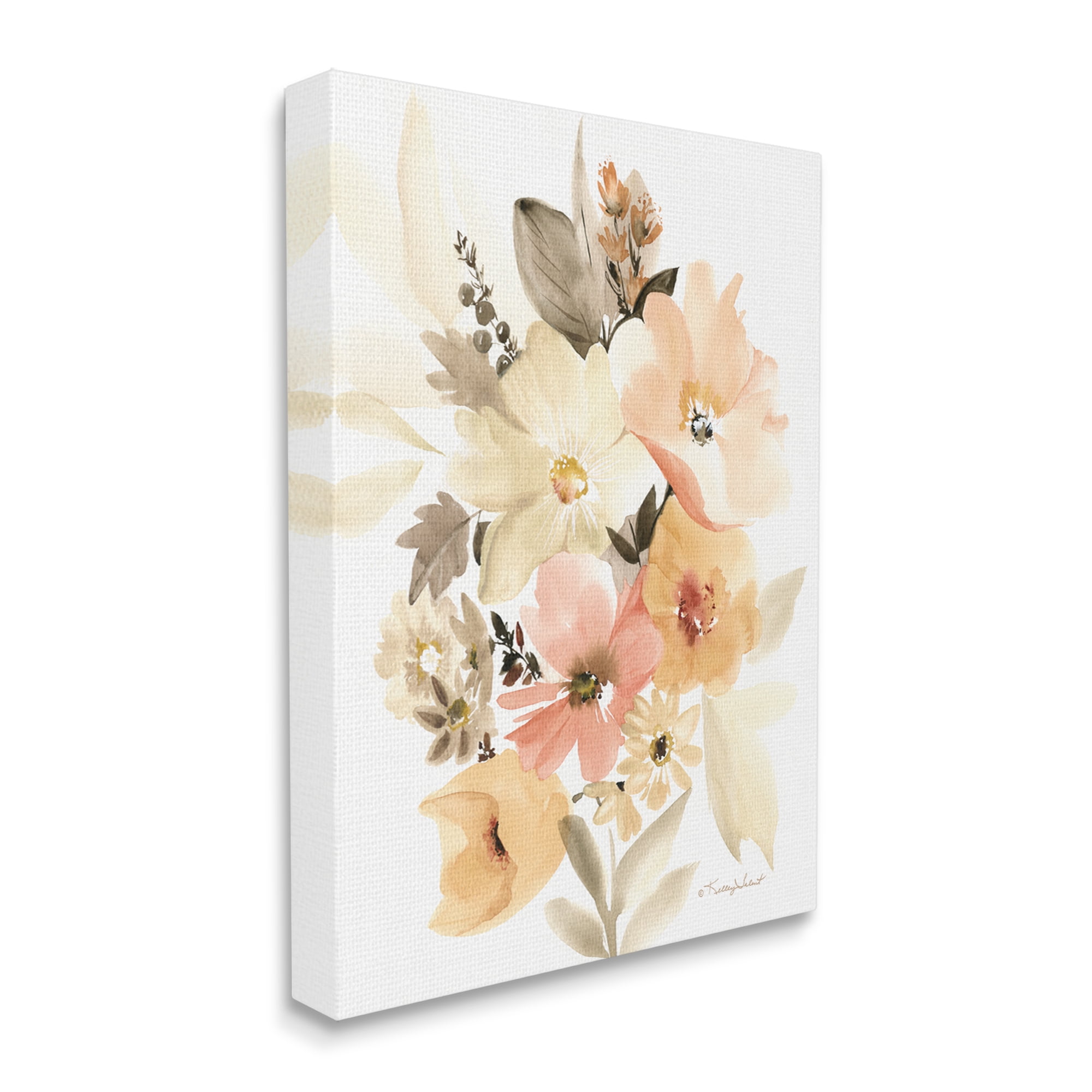 Stupell Industries Mixed Muted Bouquet Botanical & Floral Painting Gallery Wrapped Canvas Art Print Wall Art, 36 x 48