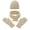 Beige, variant on CAIXIA Hats And Gloves Sets Women Winter Warm Knitted Scarf Hat and Mittens Set Thermal Soft Combo Neck Warmer for Cold Weather