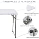 thumbnail image 4 of Mesa Plegable Jardin Exterior Portatil Eke Life Home Tablon rectangular 122cm Ajustable Color Blanco, 4 of 7