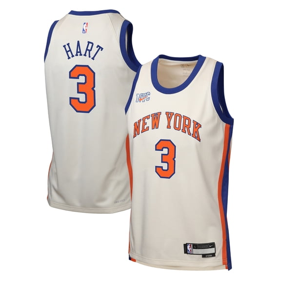 Youth Nike Josh Hart Cream New York Knicks 2025/26 City Edition Swingman Jersey