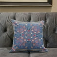 thumbnail image 4 of Amrita Sen Designs  28 x 28 in. Paisley Leaf Geo Duo Broadcloth Indoor & Outdoor Blown & Closed Pillow - Multi Color, 4 of 4