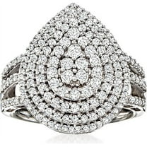 Pave Set Wedding Ring 2.4 Ct Diamond 14K White Gold Plated For Women