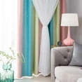 thumbnail image 6 of Curtains for Living Room Polyester-Cotton Blend, Curtain 1 Rainbow Curtain (Pink-One Size), 6 of 8