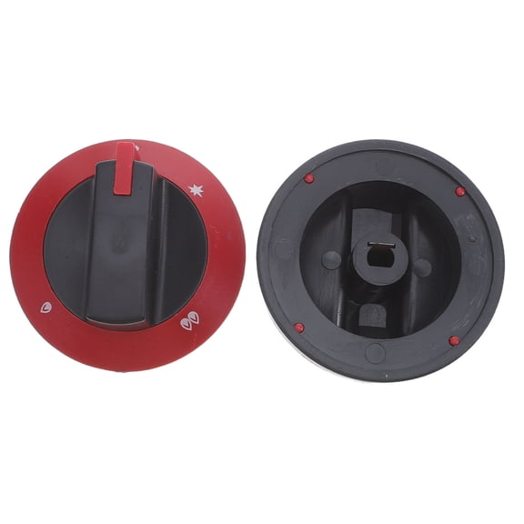 Luxshiny Red Round Gas Stove Knob Replacement for Kitchen Cooktop Burner Control with Precise Adjustment