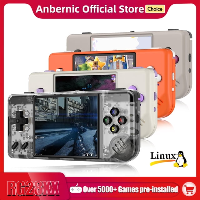 ANBERNIC RG28XX Handheld Game Console 2.83 Inch IPS Screen Linux System 64GB HDMI Output Portable Gaming Player New